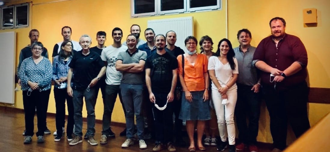 Tous les membres du comité départemental de badminton de la Corrèze lors de son assemblée générale